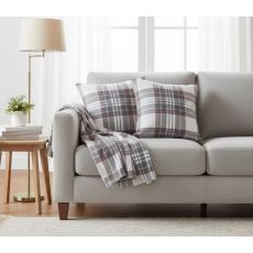 Vankúš s výplňou káro Grey 45 x 45 cm