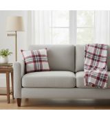 Vankúš s výplňou káro Red 45 x 45 cm